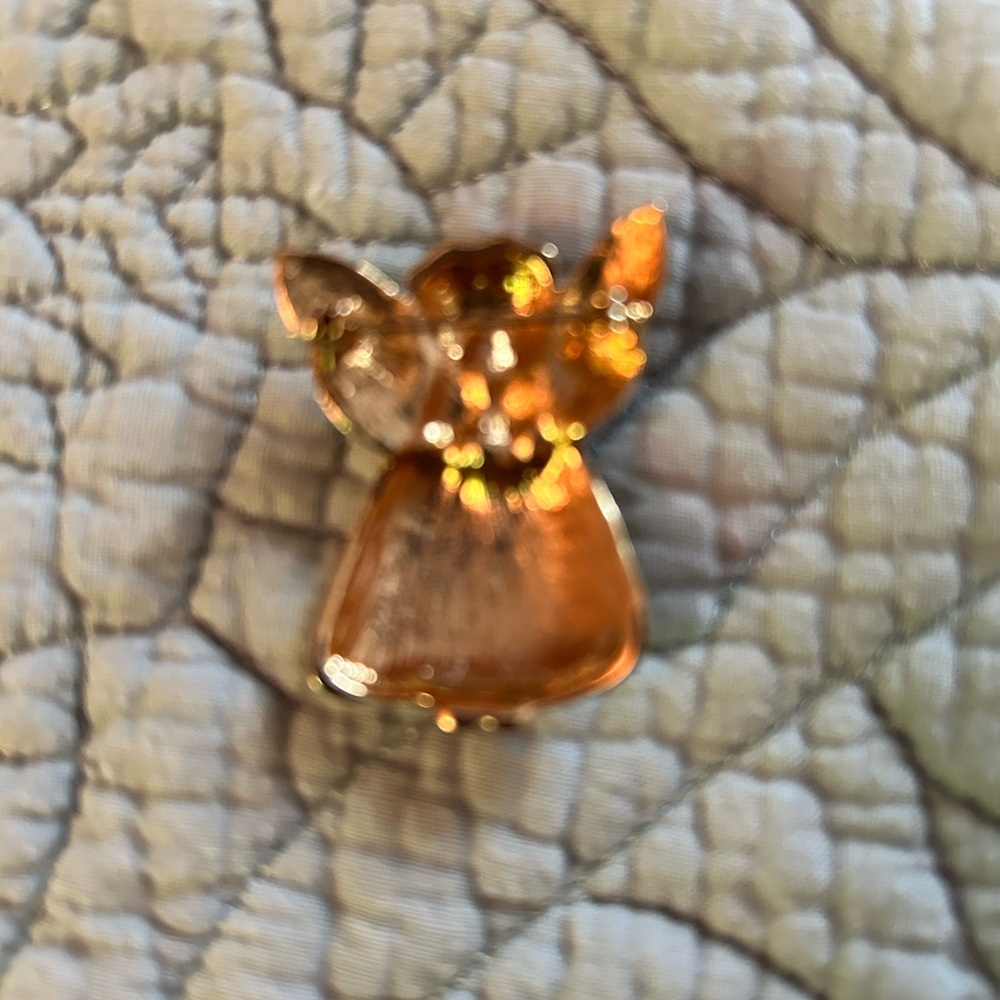Angel Pin Two Tone with Rhinestones - Picture 3 of 5